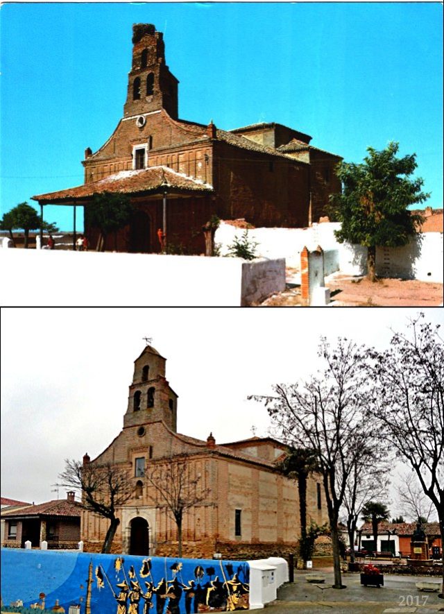 Otra foto comparativa de como ha cambiado la ermita de Santo Toribio