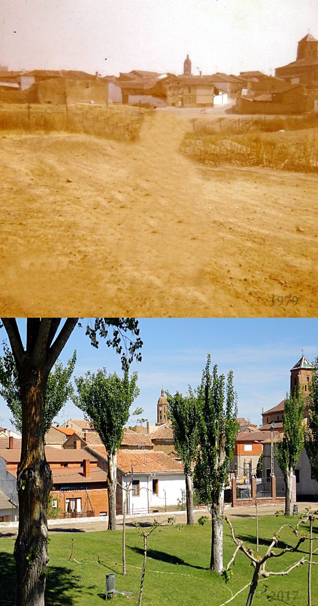 Polideportivo Mayorga 1979 y 2017